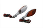 Chrome Eagle Eye Amber Marker Lamp Set