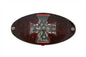 Oval Tail Lamp with Maltese Inset Red