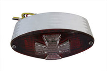 Load image into Gallery viewer, Oval Tail Lamp with Maltese Inset Red