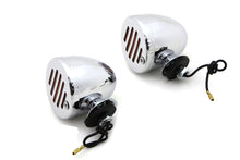 Load image into Gallery viewer, Chrome Shielded Bullet Marker Lamp Set with Amber Lens