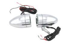 Load image into Gallery viewer, Chrome Bullet Marker Lamp Set with Amber LEDs