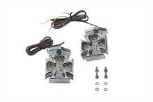 Load image into Gallery viewer, Chrome Turn Signal Set Maltese Red LED