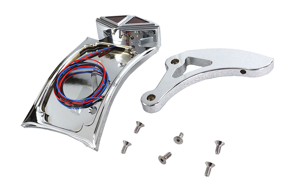 Chrome Curved Tail Lamp Kit Spike Type