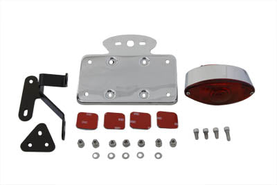 Chrome Cateye Tail Lamp Kit Horizontal Mount