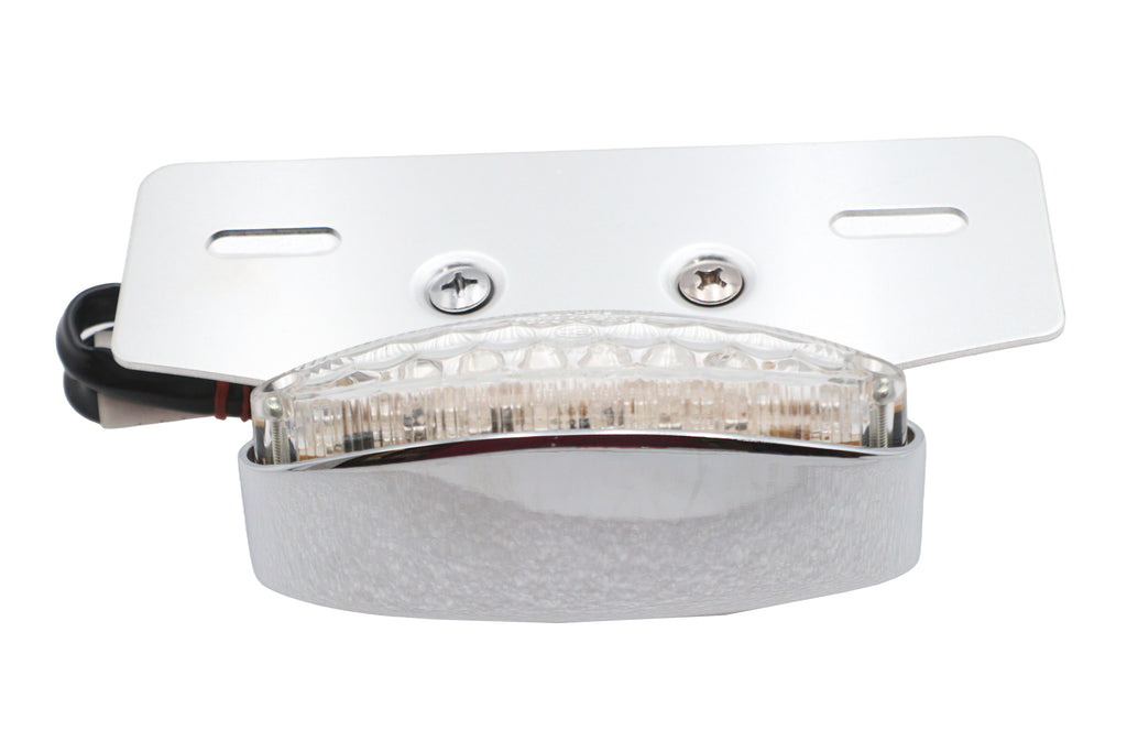 Chrome Mini LED Cateye Tail Lamp Clear Lens
