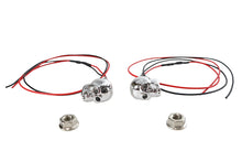 Load image into Gallery viewer, License Plate Frame Skull Bolt Set Chrome with Red LEDS
