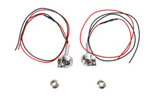 Load image into Gallery viewer, License Plate Frame Skull Bolt Set Chrome with Red LEDS