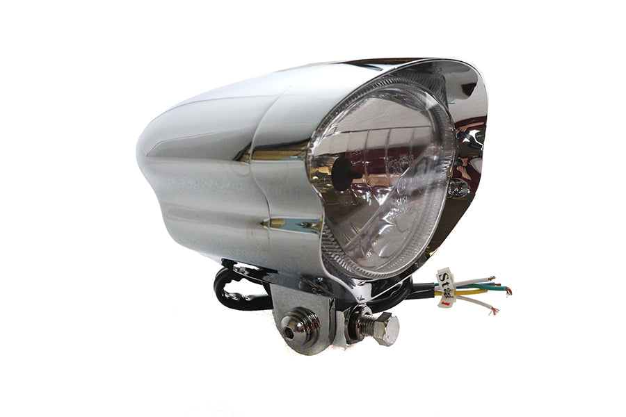 5-3/4 inch Headlamp Assembly Glow Style with Visor