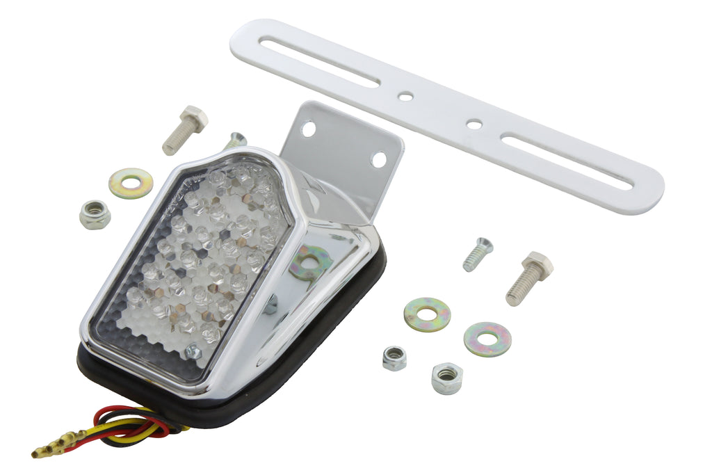 Chrome Mini Tombstone Tail Lamp with Bracket