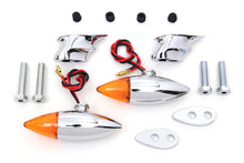 Load image into Gallery viewer, Chrome Torpedo Bullet Style Marker Lamp Set
