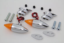 Load image into Gallery viewer, Chrome Torpedo Bullet Style Marker Lamp Set