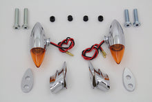 Load image into Gallery viewer, Chrome Torpedo Bullet Style Marker Lamp Set