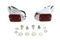 Flush Deco Marker Lamp Set with Red Lens