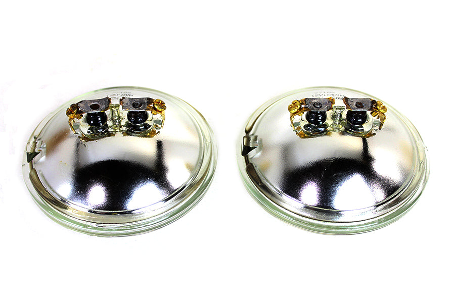 Clear 4-1/2 inch 12 Volt Sealed Beam Spotlamp Bulb Set