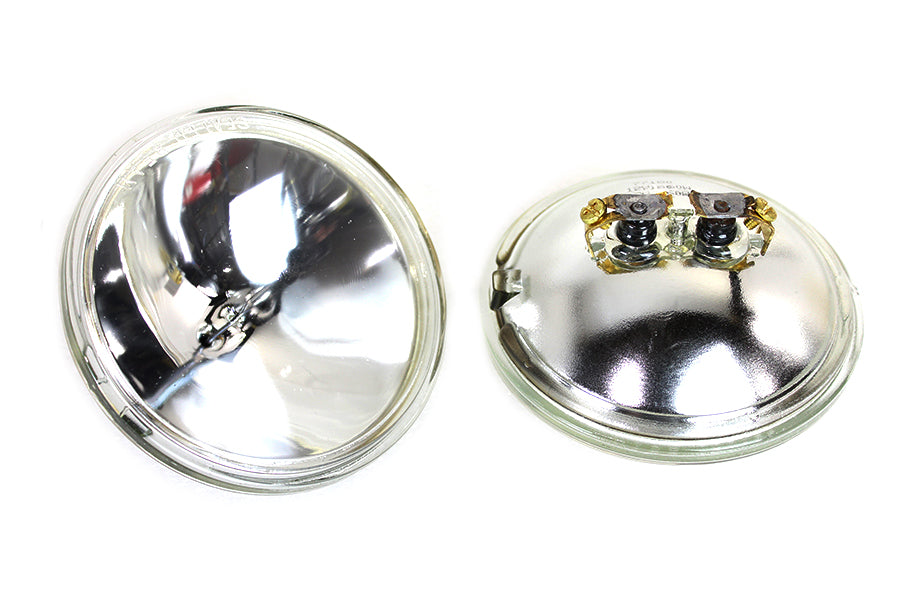 Clear 4-1/2 inch 12 Volt Sealed Beam Spotlamp Bulb Set
