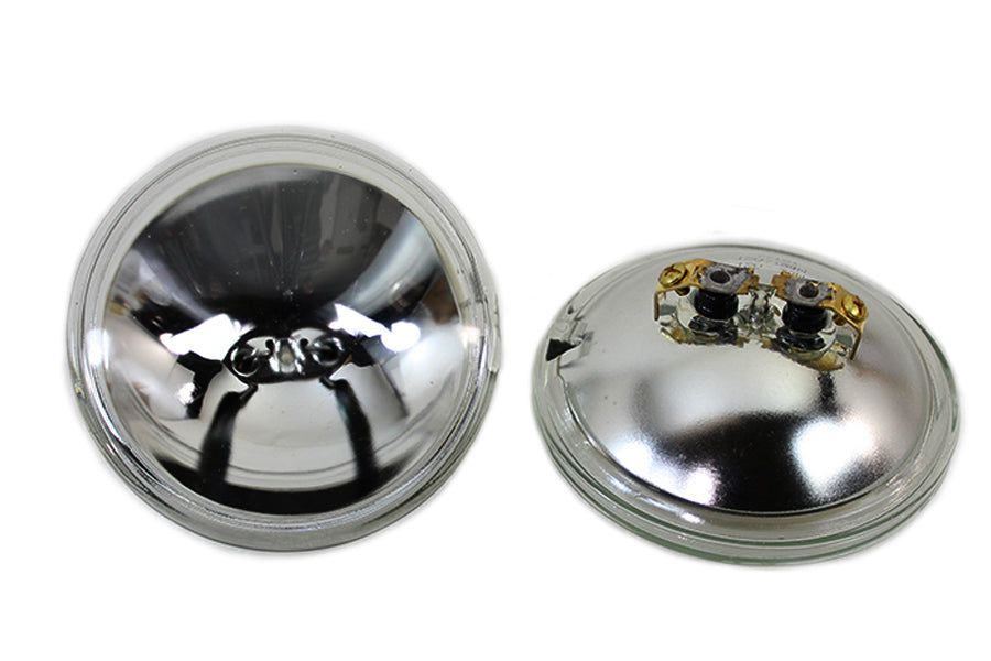 Clear 4-1/2 inch 12 Volt Sealed Beam Spotlamp Bulb Set