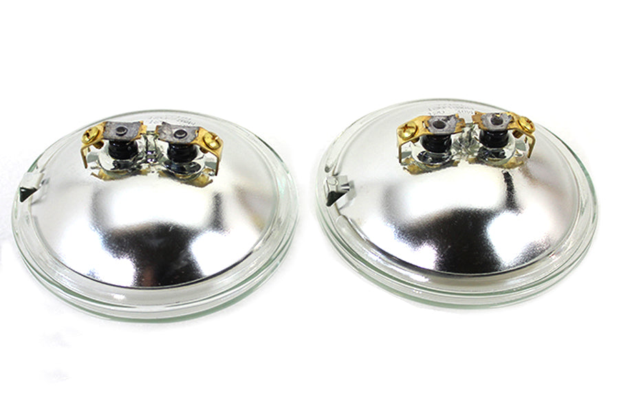 Clear 4-1/2 inch 12 Volt Sealed Beam Spotlamp Bulb Set