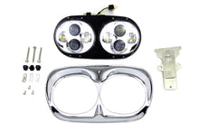 Load image into Gallery viewer, Chrome Dual LED Headlamp Unit