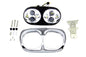 Chrome Dual LED Headlamp Unit