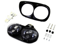 Load image into Gallery viewer, Black Dual LED Headlamp Unit