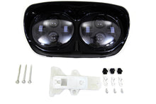 Load image into Gallery viewer, Black Dual LED Headlamp Unit