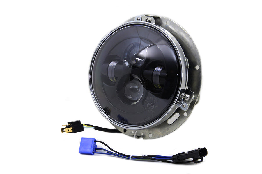 7 inch LED Headlamp Assembly Gloss Black