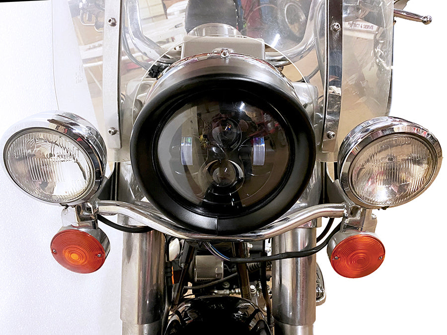 Outer Headlamp Black Frenched Trim Ring with Visor