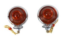 Load image into Gallery viewer, Chrome Turn Signal Set Bullet with Amber Lens