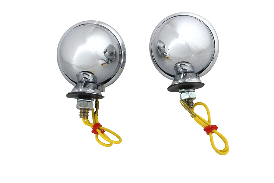 Chrome Turn Signal Set Bullet with Smoked Lens