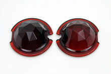 Load image into Gallery viewer, Tail Lamp Glass Lens Set Faceted Red