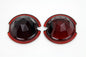 Tail Lamp Glass Lens Set Faceted Red