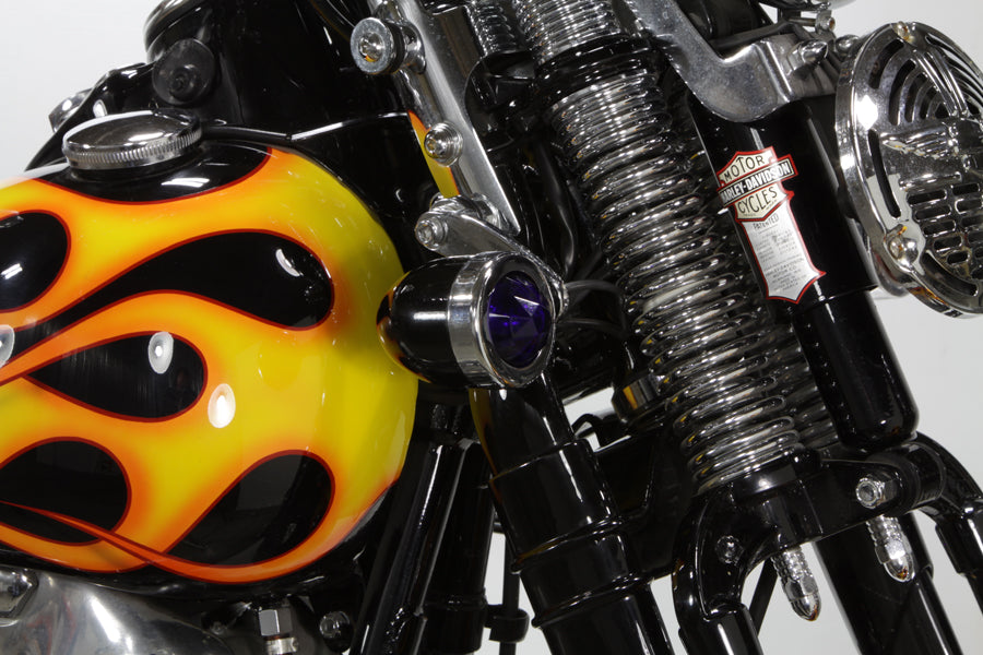 Blue Faceted Tail Lamp Lens Set