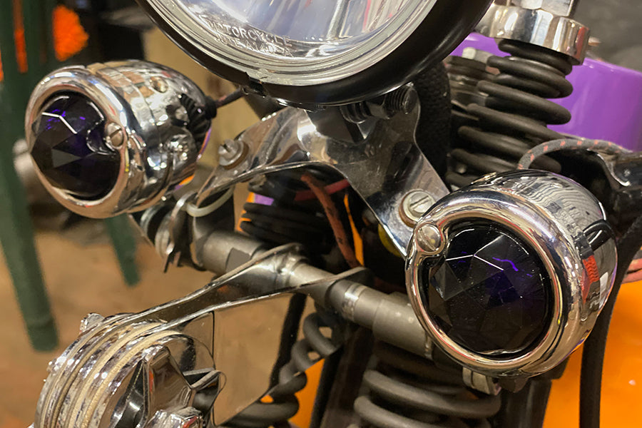 Tail Lamp Lens Set Faceted Purple