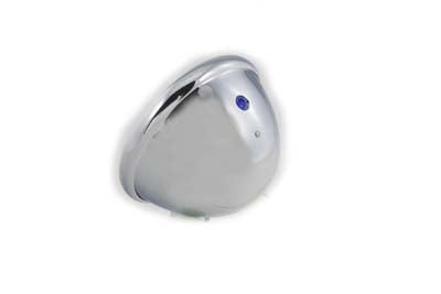 Chrome 5-3/4 inch Round Faceted Headlamp Assembly
