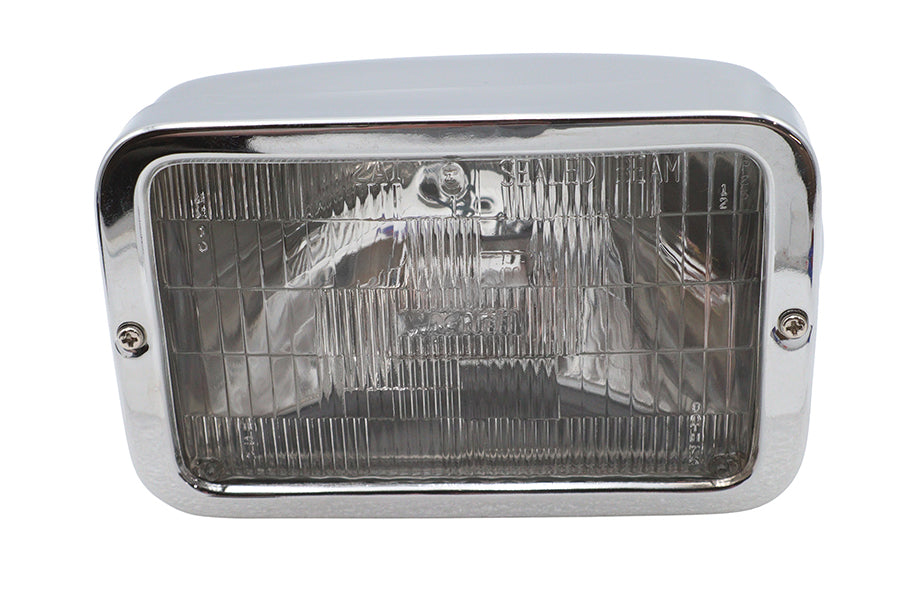 4-1/2 inch Headlamp Rectangular Caddy Type Chrome