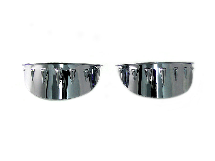 Chrome 4-1/2 inch Glide Spotlamp Visor Set