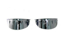 Load image into Gallery viewer, Chrome 4-1/2 inch Glide Spotlamp Visor Set