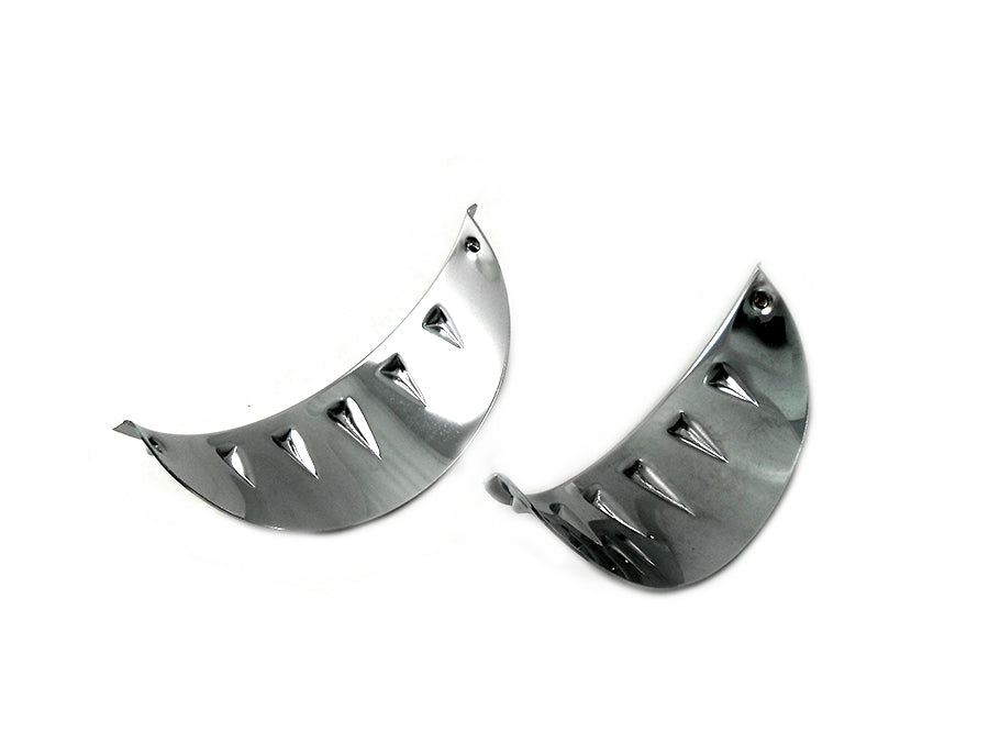 Chrome 4-1/2 inch Glide Spotlamp Visor Set