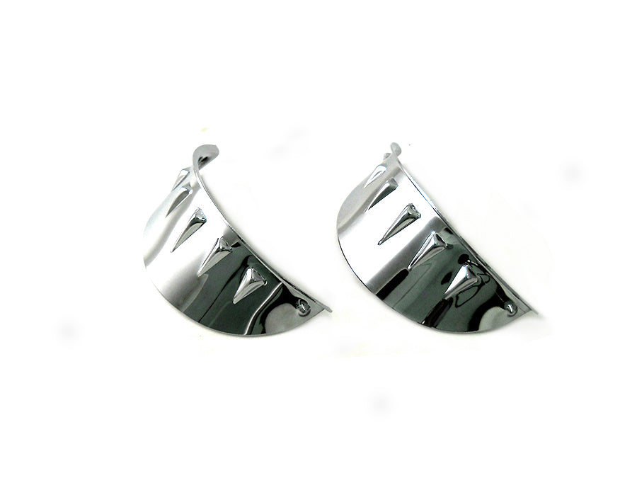 Chrome 4-1/2 inch Glide Spotlamp Visor Set