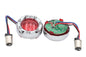 Chrome LED Turn Signal Bezel with Red Lens