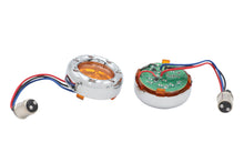 Load image into Gallery viewer, Chrome LED Turn Signal Bezel with Amber Lens