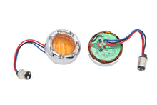 Load image into Gallery viewer, Chrome LED Turn Signal Bezel with Amber Lens