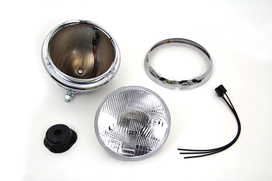 7 inch Round Chrome Vintage Style Headlamp