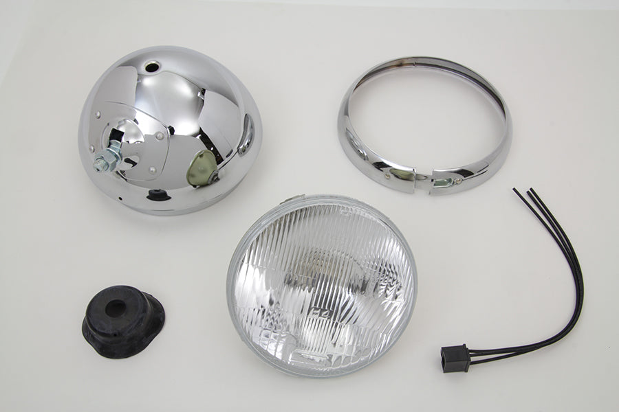 7 inch Round Chrome Vintage Style Headlamp