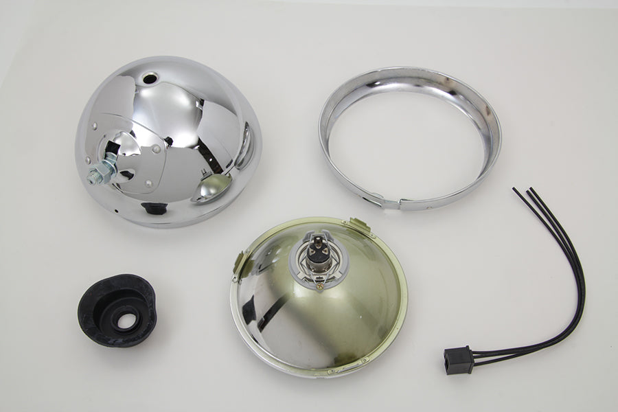 7 inch Round Chrome Vintage Style Headlamp