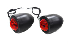 Load image into Gallery viewer, Black Bullet Marker Lamp Set with Red Lens