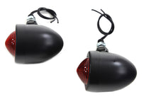 Load image into Gallery viewer, Black Bullet Marker Lamp Set with Red Lens