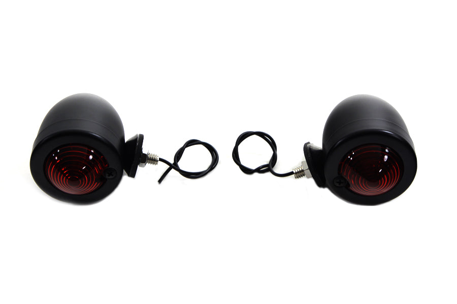 Black Bullet Marker Lamp Red Single Filament