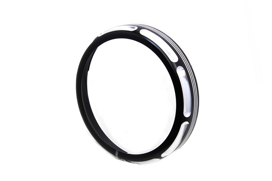 7 inch Black Anodize Burst Headlamp Trim Ring