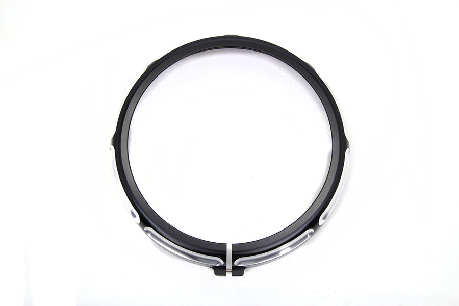 7 inch Black Anodize Burst Headlamp Trim Ring